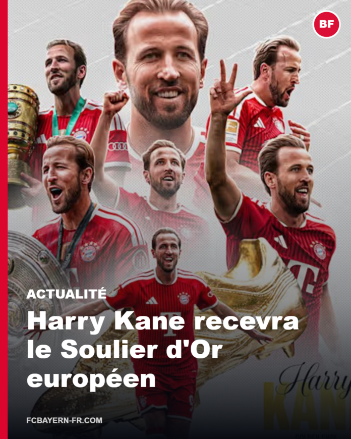 Harry Kane recevra le Soulier d'Or européen